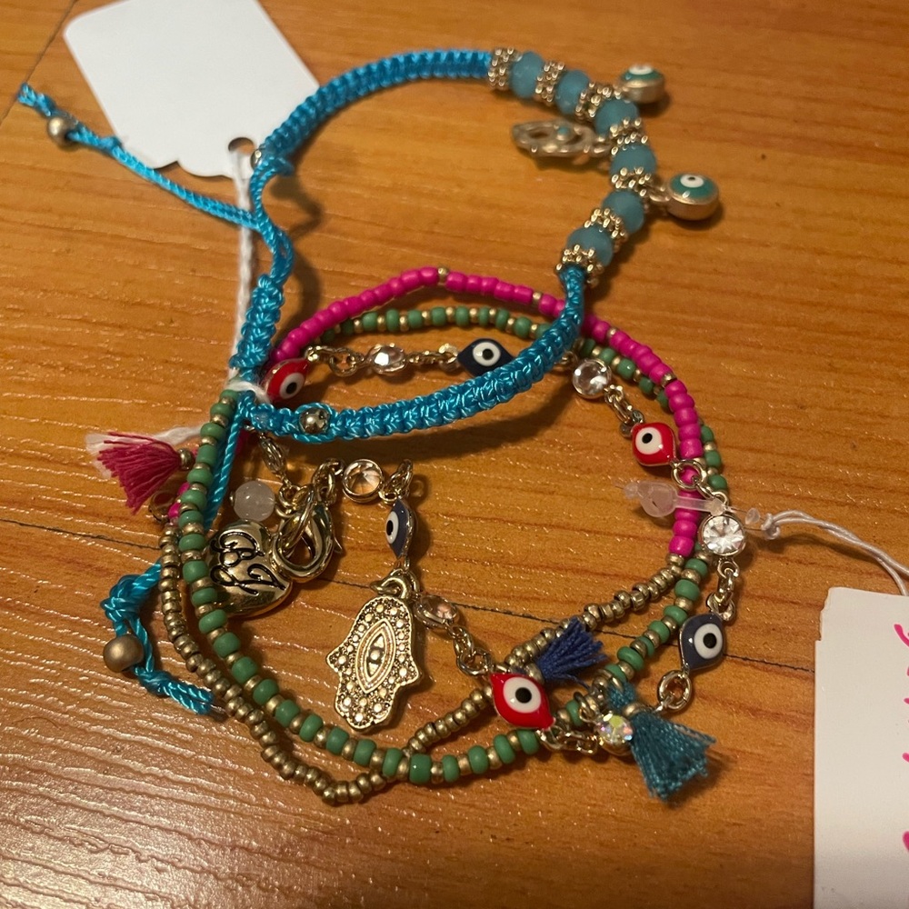 Betsy Johnson boho evil eye jewelry set